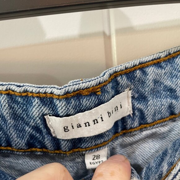 Gianni Bini Mariposa Denim Wide Leg Medium wash Jeans Womens Size 28 NWOT - Picture 5 of 6